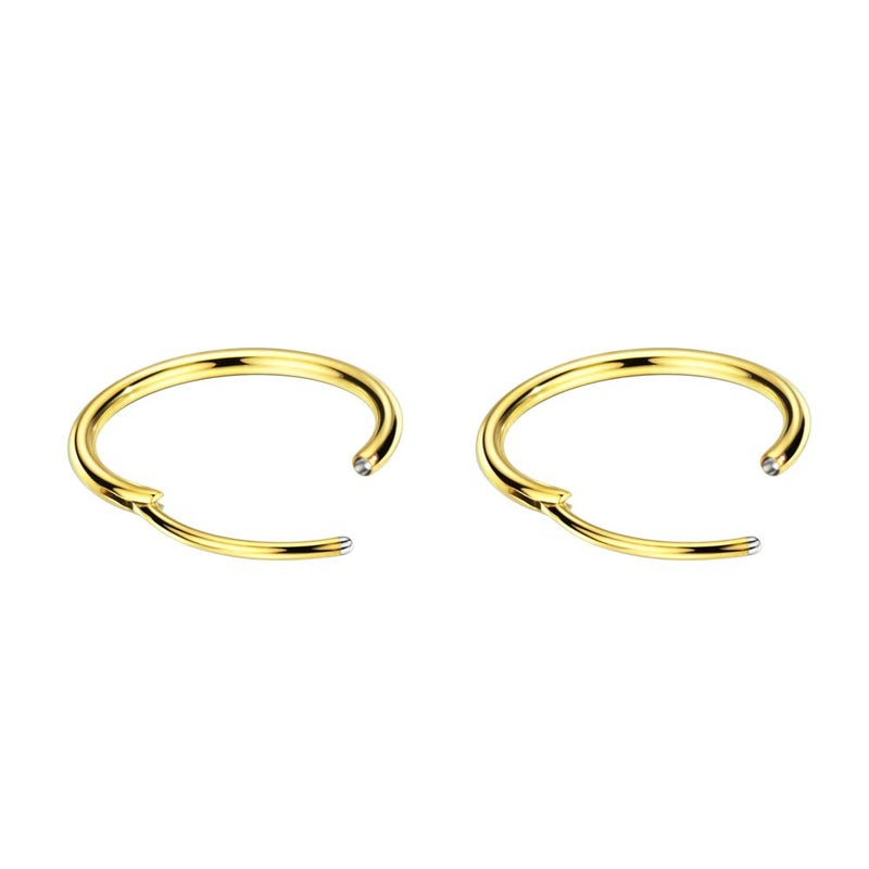 FANSING Earrings for Women Hoop Earrings Trendy Cartilage Earring Hoop Surgical Steel Earrings for Men 18k Gold-plated 10mm - Image 3